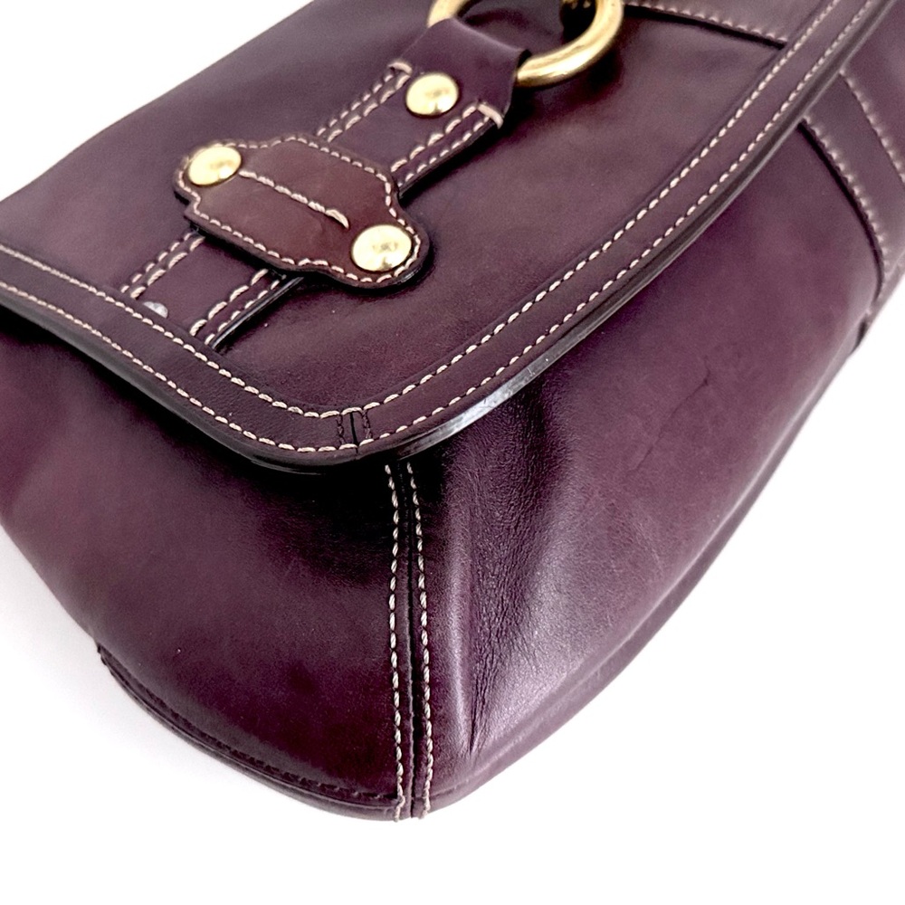 Vintage Coach Ergo Legacy XL Belted Hobo 11266 Burnished Plum Leather Y2K - Picture 15 of 15
